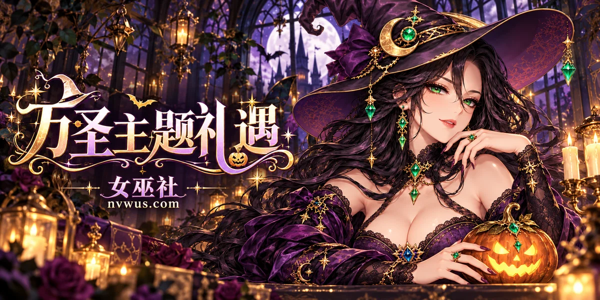 女巫社 万圣主题礼遇活动海报